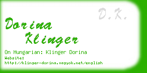 dorina klinger business card